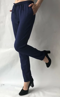 Летние брюки (супер софт, диагональка) , №19 темн. синий