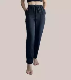 Батальні легкі штани з тканини креп-жатка, чорні. мод 44