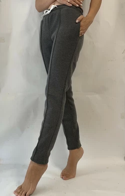 БАТАЛЬНЫЕ теплые трикотажные штаны, № 0180 темно-серый
