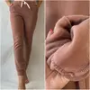 Тёплые трикотажные штаны, № 015 пыльная роза