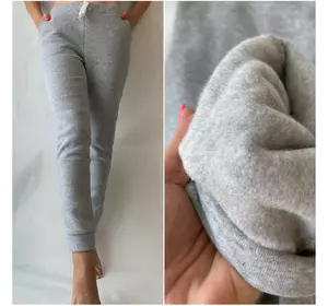 Тёплые трикотажные штаны, № 015 светло-серый