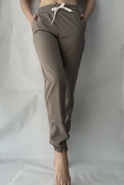 Батальные женские летние штаны, софт №103 сірий
