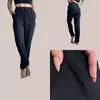 Легкі штани з тканини креп-жатка, чорні. мод 44