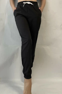 Батальные женские летние штаны, софт №103 черный