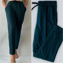 Стильные трикотажные штаны, № 180 зеленый