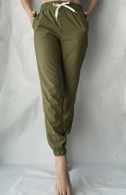 Батальные женские летние штаны, софт №117 хаки в горошек