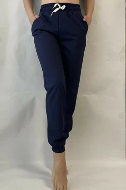 Батальные женские летние штаны, софт №103 синий