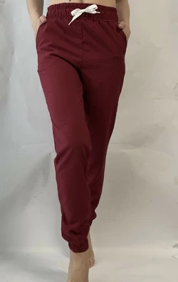 Батальные женские летние штаны, софт №103 бордовый
