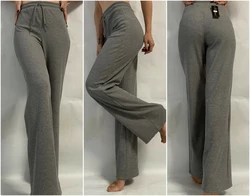 Широкие брюки в рубчик мод.№ 99 серый