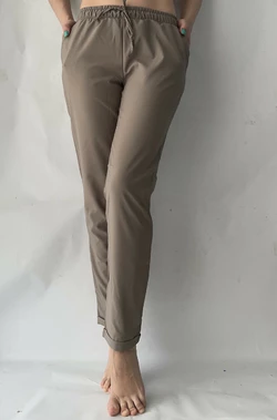 Батальные женские летние штаны, софт №13 серый