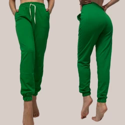 Стильные трикотажные штаны, № 160 зелений