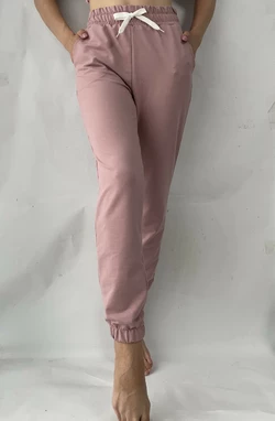 БАТАЛЬНЫЕ трикотажные штаны, № 160 розовый
