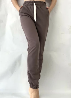 БАТАЛЬНЫЕ трикотажные штаны, № 160 коричневый
