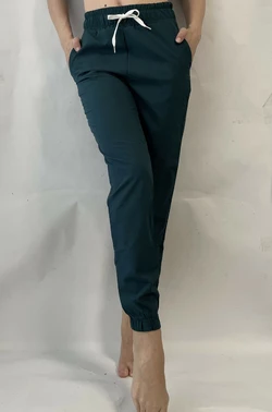 Батальные женские летние штаны, софт №103 зеленый