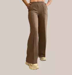 Батальні жіночі широкі штани з стрілками мод. 96 беж