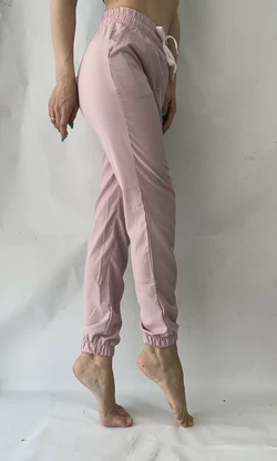 Батальные женские летние штаны, софт №103 грязно розовый
