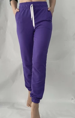 БАТАЛЬНЫЕ трикотажные штаны, № 160 фиолетовый