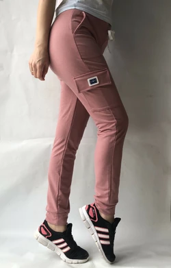 Спортивные брюки с накладными карманами N° 125 розовый
