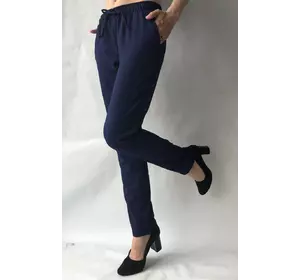 Летние брюки (супер софт, диагональка) , №19 темн. синий