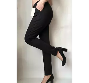 Женские брюки из трикотажа № 63 черные