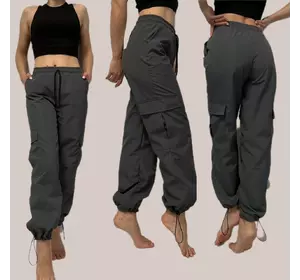 Стильні жіночі штани карго № 88 сірі