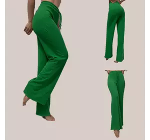 Широкие брюки в рубчик мод.№ 99 зелені