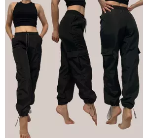 Стильні жіночі штани карго № 88 чорні