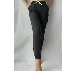 БАТАЛЬНЫЕ трикотажные штаны, № 160 темно-серый меланж
