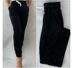 Стильные велюровые штаны, № 170 чёрный
