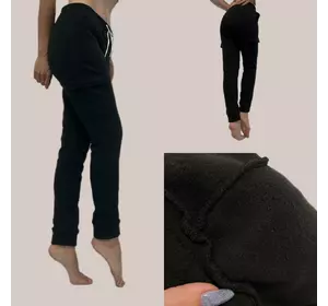 Теплі штани з карманами мод. 0125 чорні