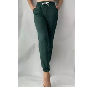 БАТАЛЬНЫЕ трикотажные штаны, № 160 темно зеленый